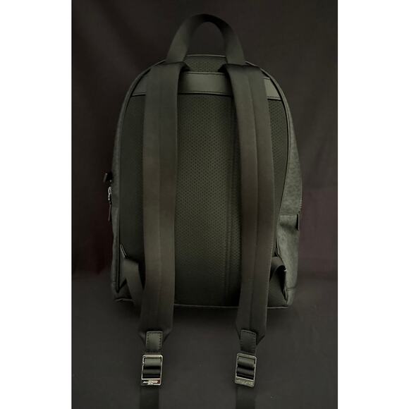 Michael Kors Cooper Signature Backpack – Black Logo-Print Canvas - Picture 6 of 11